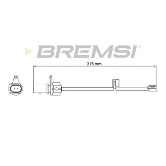 BREMSI WI0946 - Contact d'avertissement, usure des plaquettes de frein