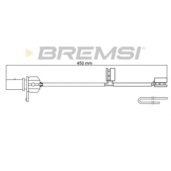 BREMSI WI0955 - Contact d'avertissement, usure des plaquettes de frein avant droit 