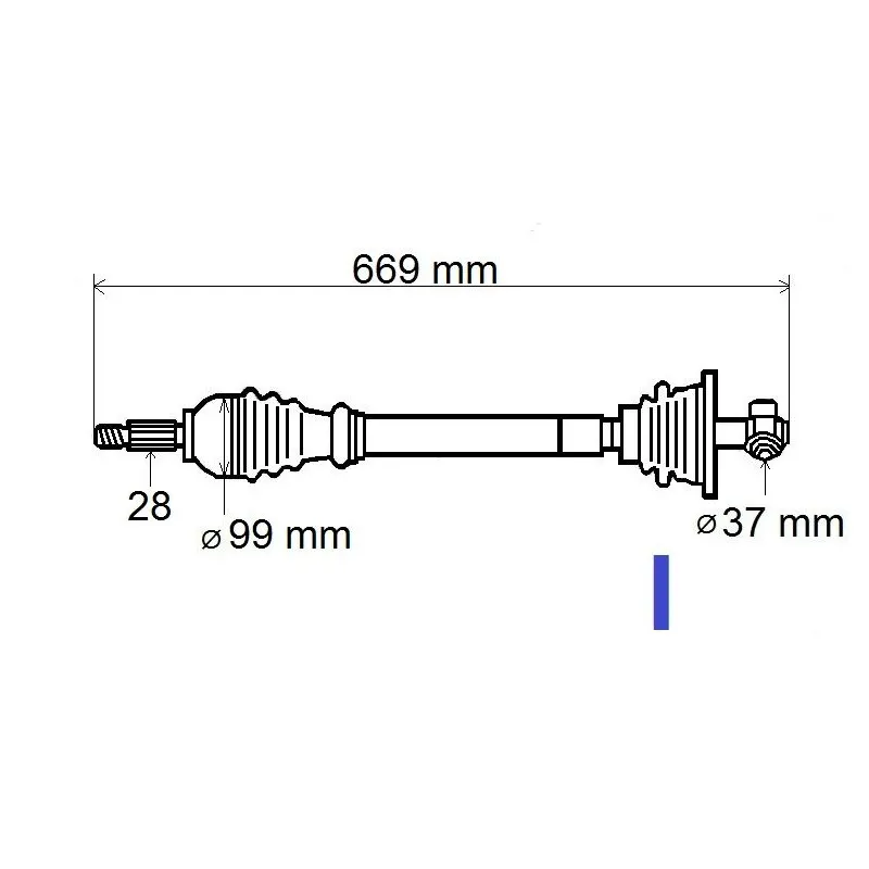 Arbre de transmission GRESA T5835 - Visuel 1