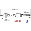 GRESA T5836 Z - Arbre de transmission
