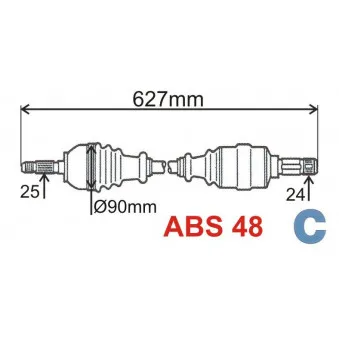 GRESA T5121 Z2 - Arbre de transmission