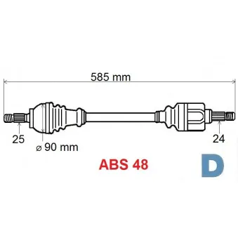 Arbre de transmission GRESA OEM DS52289