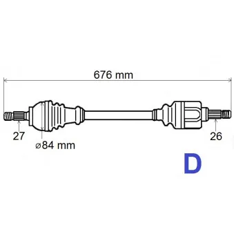 Arbre de transmission GRESA [T6012]