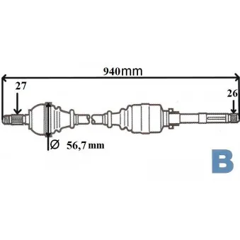 GRESA T6115 - Arbre de transmission