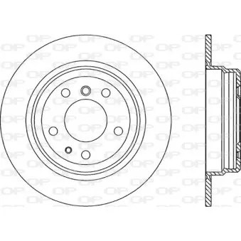 Jeu de 2 disques de frein arrière OPEN PARTS OEM 34211156668
