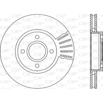 Jeu de 2 disques de frein avant OPEN PARTS OEM 4056031