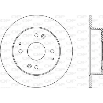 OPEN PARTS BDA1214.10 - Jeu de 2 disques de frein arrière