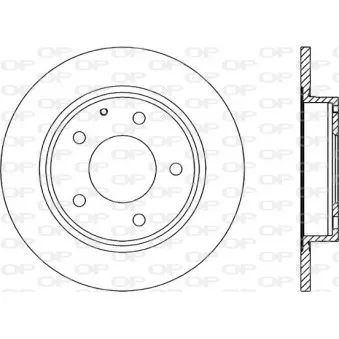 Jeu de 2 disques de frein arrière OPEN PARTS BDA1282.10