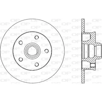 Jeu de 2 disques de frein arrière OPEN PARTS OEM 357615601B