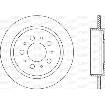 OPEN PARTS BDA1612.10 - Jeu de 2 disques de frein arrière