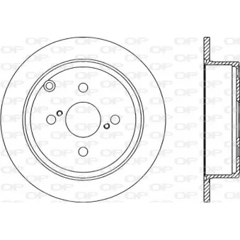 Jeu de 2 disques de frein arrière OPEN PARTS OEM 4243102070
