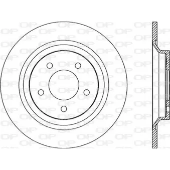 Jeu de 2 disques de frein arrière OPEN PARTS OEM C23Y26251A