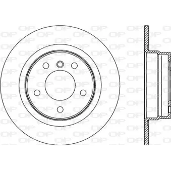 Jeu de 2 disques de frein arrière OPEN PARTS OEM 34214031725