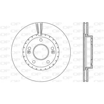 Jeu de 2 disques de frein avant OPEN PARTS BDA2603.20