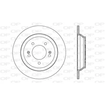 Jeu de 2 disques de frein arrière OPEN PARTS BDA2731.10
