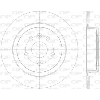 Jeu de 2 disques de frein arrière OPEN PARTS BDA2816.10
