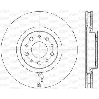 Jeu de 2 disques de frein avant OPEN PARTS OEM 52067393