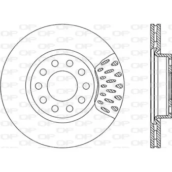 OPEN PARTS BDR1232.20 - Jeu de 2 disques de frein avant