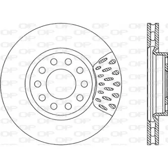 Jeu de 2 disques de frein avant OPEN PARTS OEM 82480447