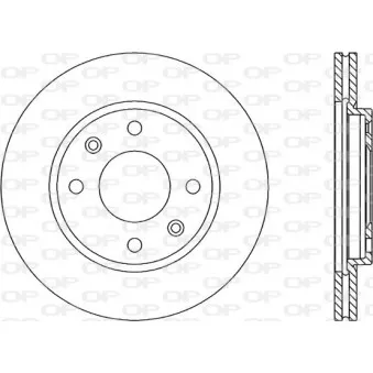 Jeu de 2 disques de frein avant OPEN PARTS BDR1432.20 pour PEUGEOT 206 1.4 CNG - 75cv
