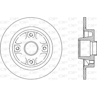 Jeu de 2 disques de frein arrière OPEN PARTS OEM 34300326
