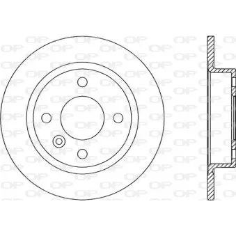 Jeu de 2 disques de frein arrière OPEN PARTS OEM 34326165