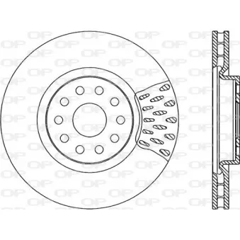 Jeu de 2 disques de frein avant OPEN PARTS OEM 60629865