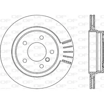Jeu de 2 disques de frein arrière OPEN PARTS OEM 34216864056