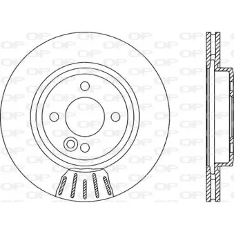 Jeu de 2 disques de frein avant OPEN PARTS OEM 34111502891