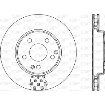Jeu de 2 disques de frein avant OPEN PARTS OEM A2034210312