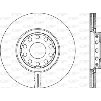 Jeu de 2 disques de frein avant OPEN PARTS BDR1924.20 pour VOLKSWAGEN PASSAT 2.8 4motion - 190cv