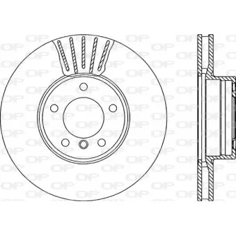 Jeu de 2 disques de frein avant OPEN PARTS OEM 34116767059