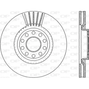 Jeu de 2 disques de frein avant OPEN PARTS OEM 8D0615301K