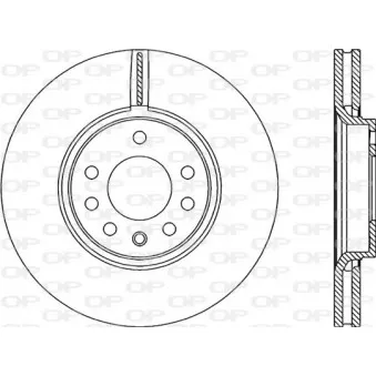 Jeu de 2 disques de frein avant OPEN PARTS OEM 95526652