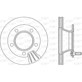 Jeu de 2 disques de frein avant OPEN PARTS OEM 6314200172