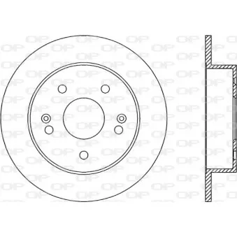 Jeu de 2 disques de frein arrière OPEN PARTS BDR2018.10