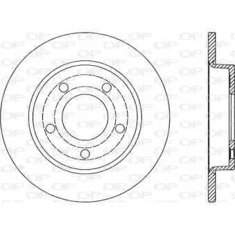 Jeu de 2 disques de frein arrière OPEN PARTS OEM C24Y26251B