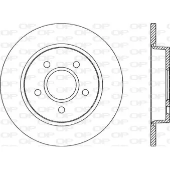Jeu de 2 disques de frein arrière OPEN PARTS OEM 1223543