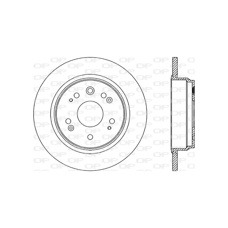 Jeu de 2 disques de frein arrière OPEN PARTS BDR2050.10 - Visuel 1