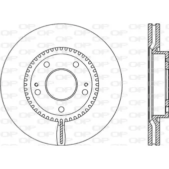 Jeu de 2 disques de frein avant OPEN PARTS OEM 517121F300