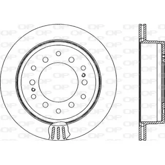 Jeu de 2 disques de frein arrière OPEN PARTS OEM 4243160201