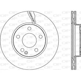 Jeu de 2 disques de frein avant OPEN PARTS OEM a1694210112