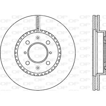 Jeu de 2 disques de frein avant OPEN PARTS OEM 45251S6FE10