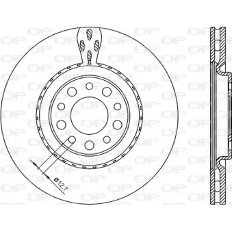 Jeu de 2 disques de frein avant OPEN PARTS OEM K68242650AB