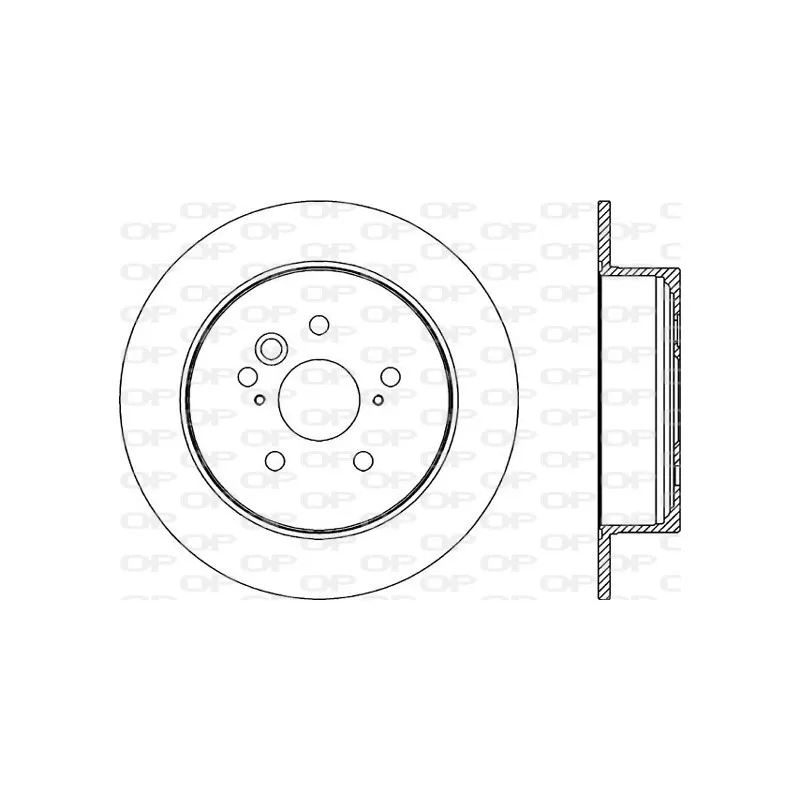 Jeu de 2 disques de frein arrière OPEN PARTS BDR2313.10 - Visuel 1