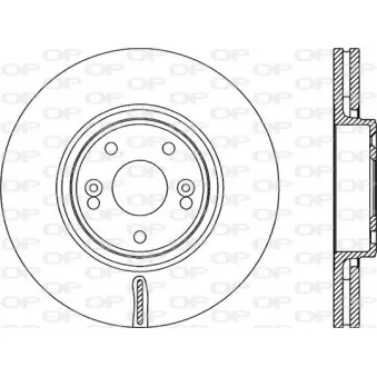 Jeu de 2 disques de frein avant OPEN PARTS BDR2323.20 pour RENAULT LAGUNA 2.9 V6 24V - 211cv