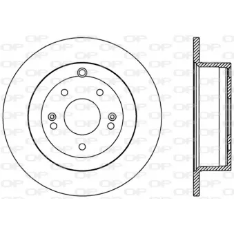 Jeu de 2 disques de frein arrière OPEN PARTS OEM 584112B000
