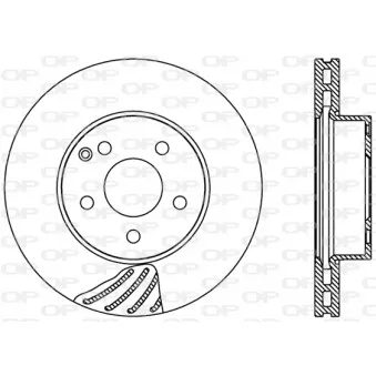 Jeu de 2 disques de frein avant OPEN PARTS BDR2418.20 pour MERCEDES-BENZ CLASSE E E 250 - 204cv