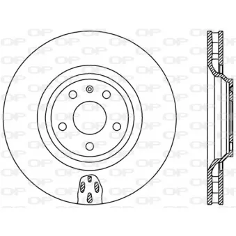 Jeu de 2 disques de frein avant OPEN PARTS OEM 8J0615301G