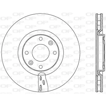 Jeu de 2 disques de frein avant OPEN PARTS BDR2453.20 pour CITROEN C4 1.2 PureTech 100 - 101cv